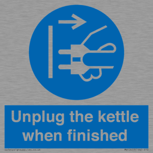 Unplug the kettle when finished